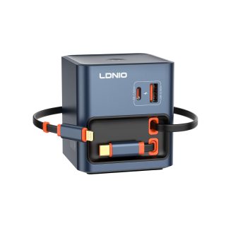 Q16 Επιτραπέζιος φορτιστής 3rd generation GAN TYPEC+LIGHTNING 100W LDNIO
