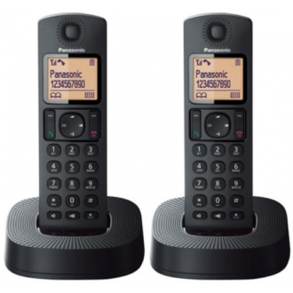 Panasonic KX-TGC312B Ασύρματο Τηλέφωνο Duo με 2 Ακουστικά Μαύρο