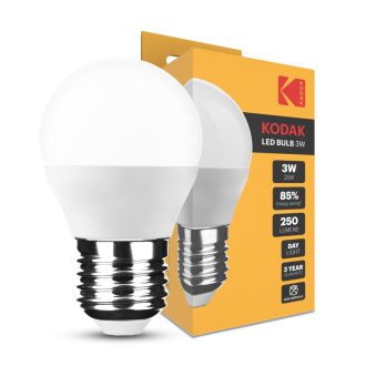 KODAK Λαμπτήρας LED Max τύπου Mini Globe G45, 3W, E27, 270°, 6000K (250 lumen)