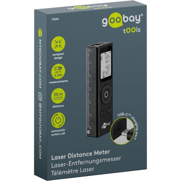 Goobay Tools Ψηφιακός Μετρητής Απόστασης Laser (77834) - Image 2