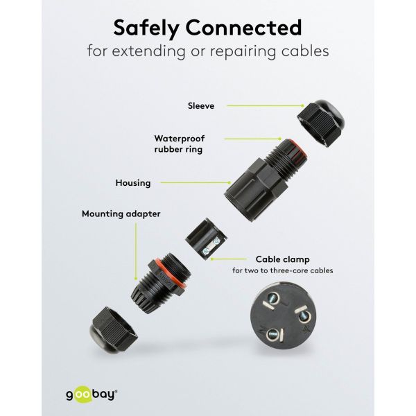 Goobay Σύνδεσμος καλωδίου 7,5 cm IP68 (81325) - Image 2
