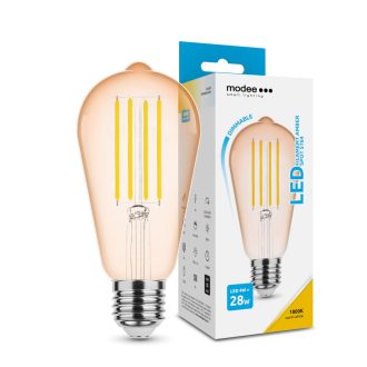 Modee Λαμπτήρας LED Filament Amber ST64 4W E27 320° 1800K (360 lumen)dimmable