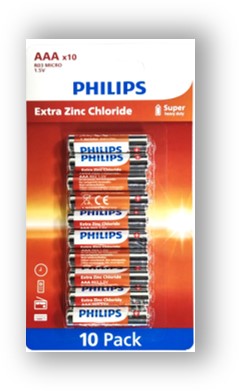 Philips Longlife AAA 10 Pack Family